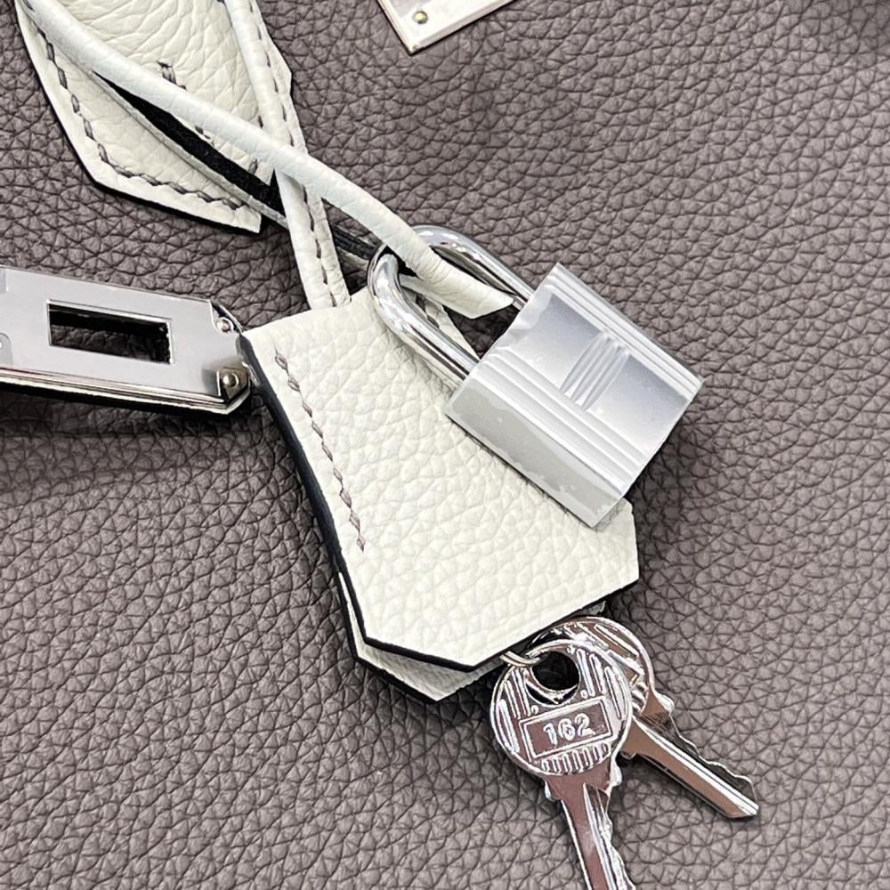 Hermès Birkin 25 HSS Etain ve Beton Togo