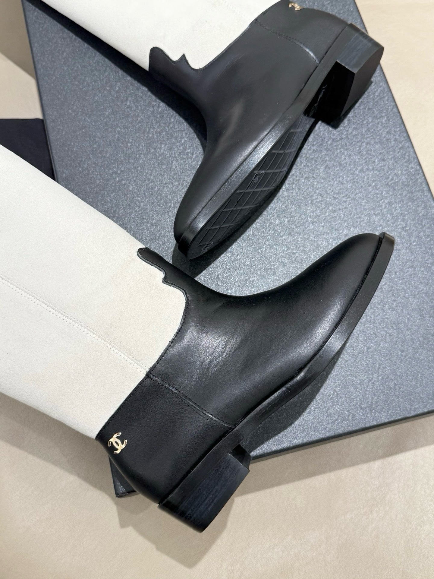 Chanel 2025/26 Suede and Calfskin Tall Boots