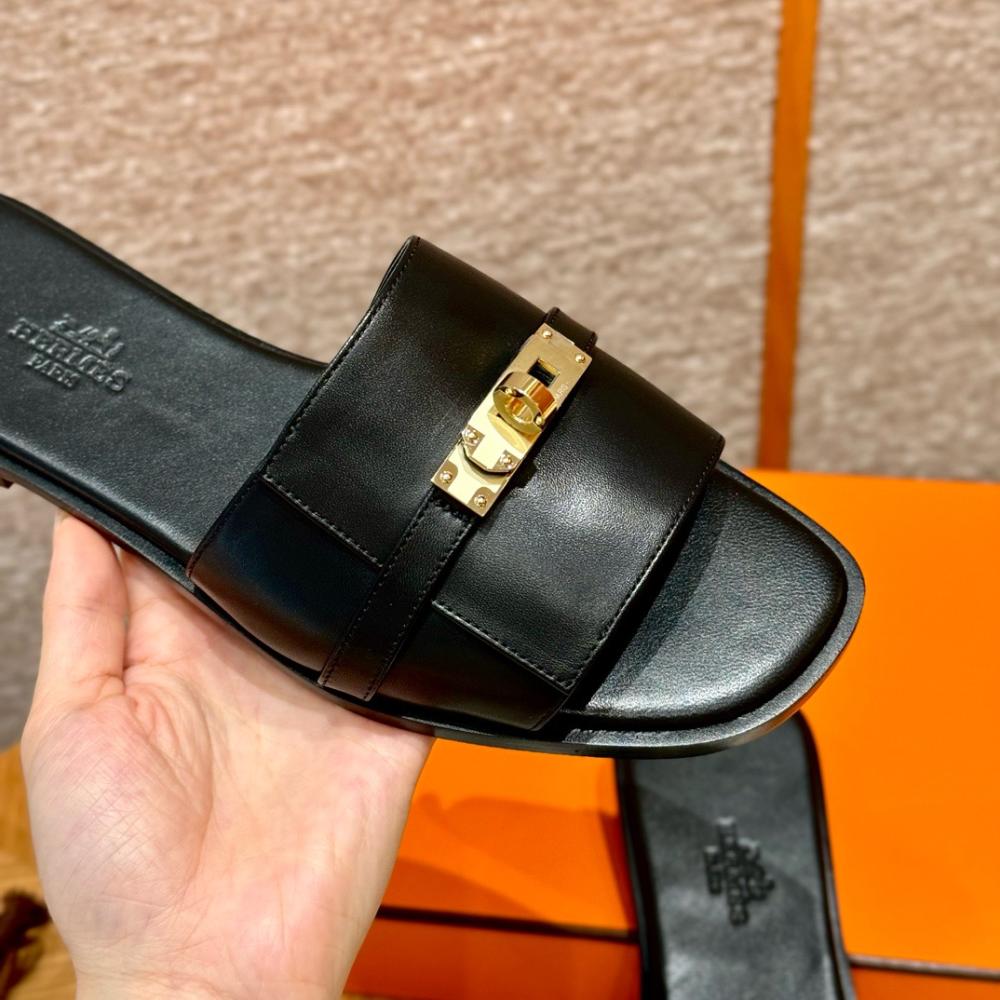 Hermès Oran Sandals Gray Argent