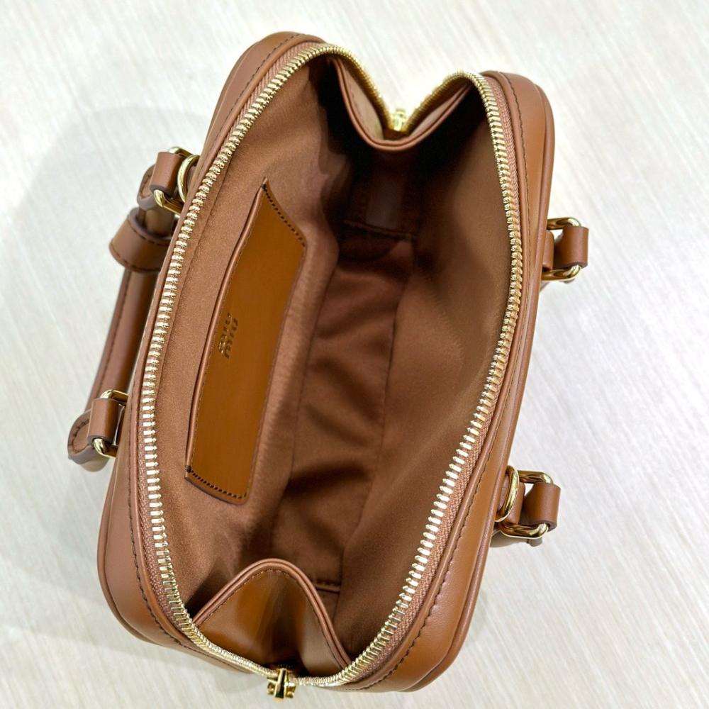 Miu Miu Arcadie Brown Leather Mini Handbag