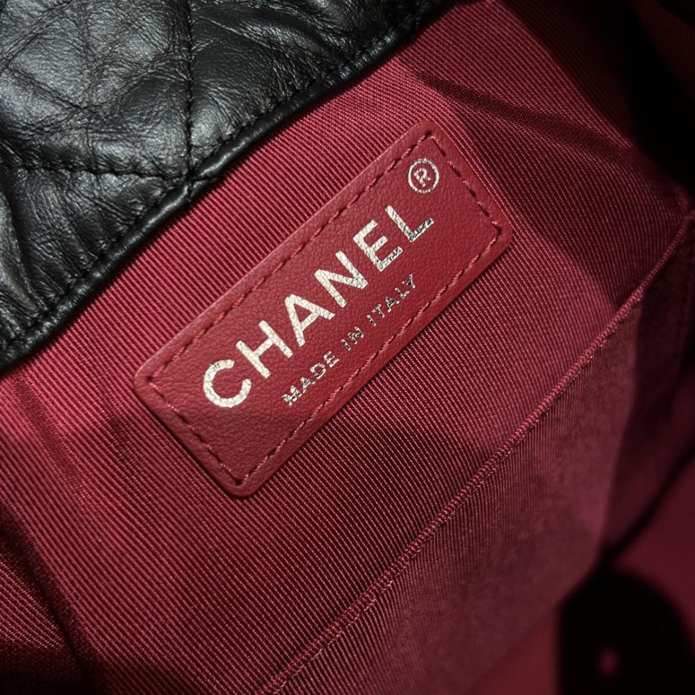 Chanel Eski Dana Derisi Kapitoneli Gabrielle Sırt Çantası Siyah - Glimmer of Luxury