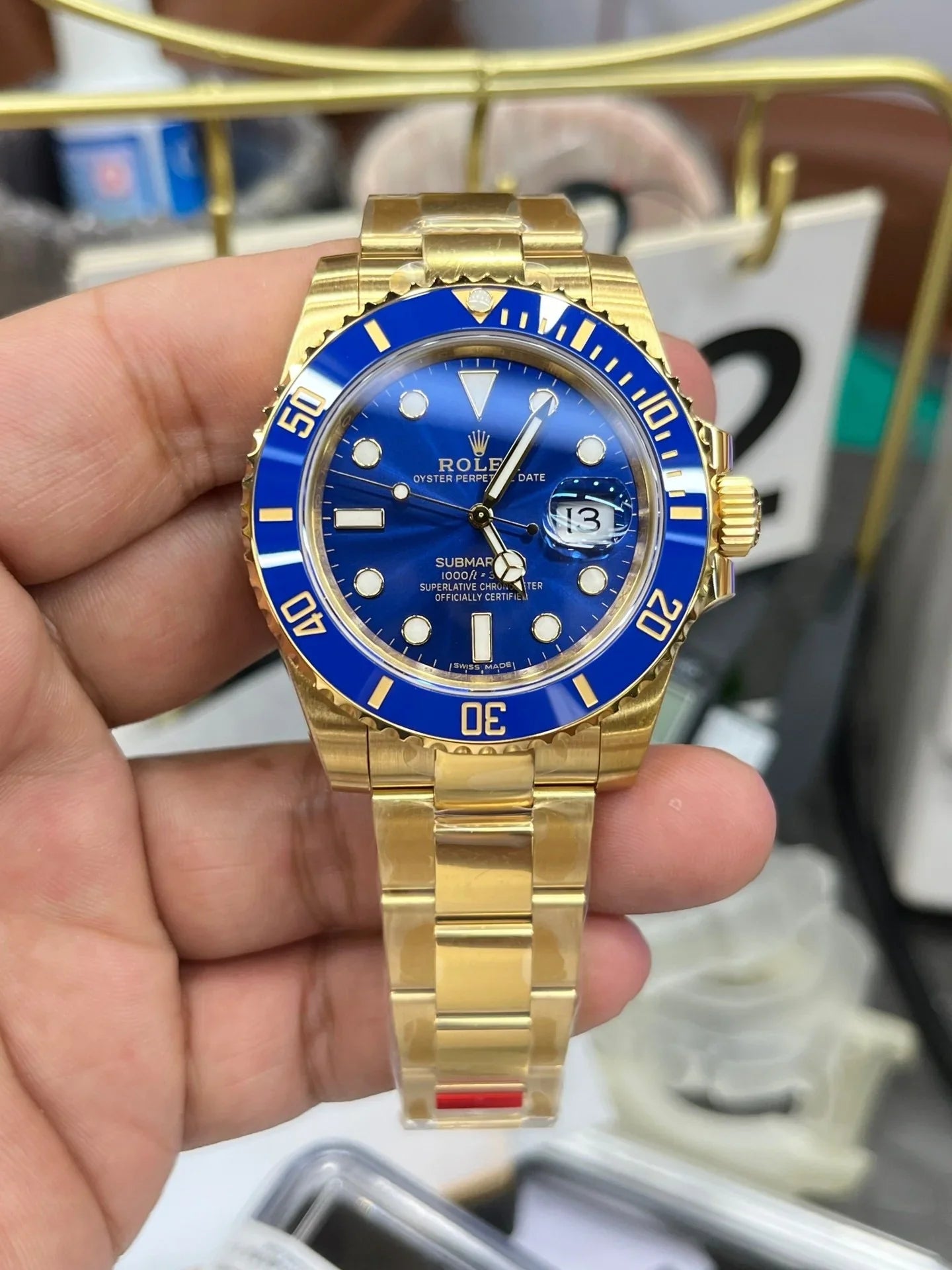 Rolex Submariner Altın Mavi Saat - Glimmer of Luxury