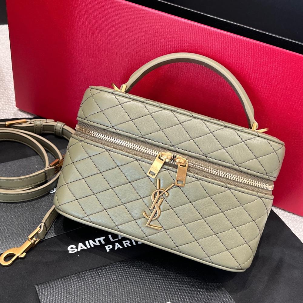 Saint Laurent Gaby Kuzu Derisinden Makyaj Çantası
