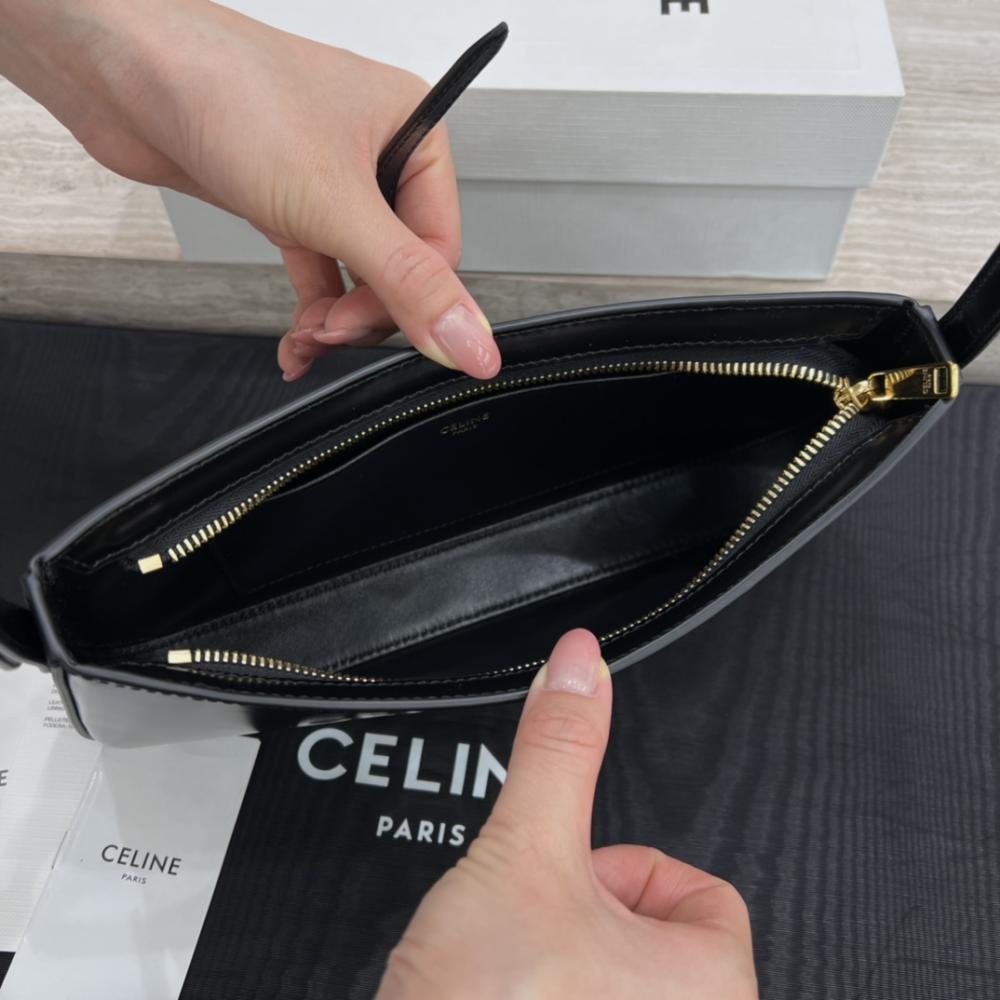 Celine Tina Parlak Dana Derisi Omuz Çantası