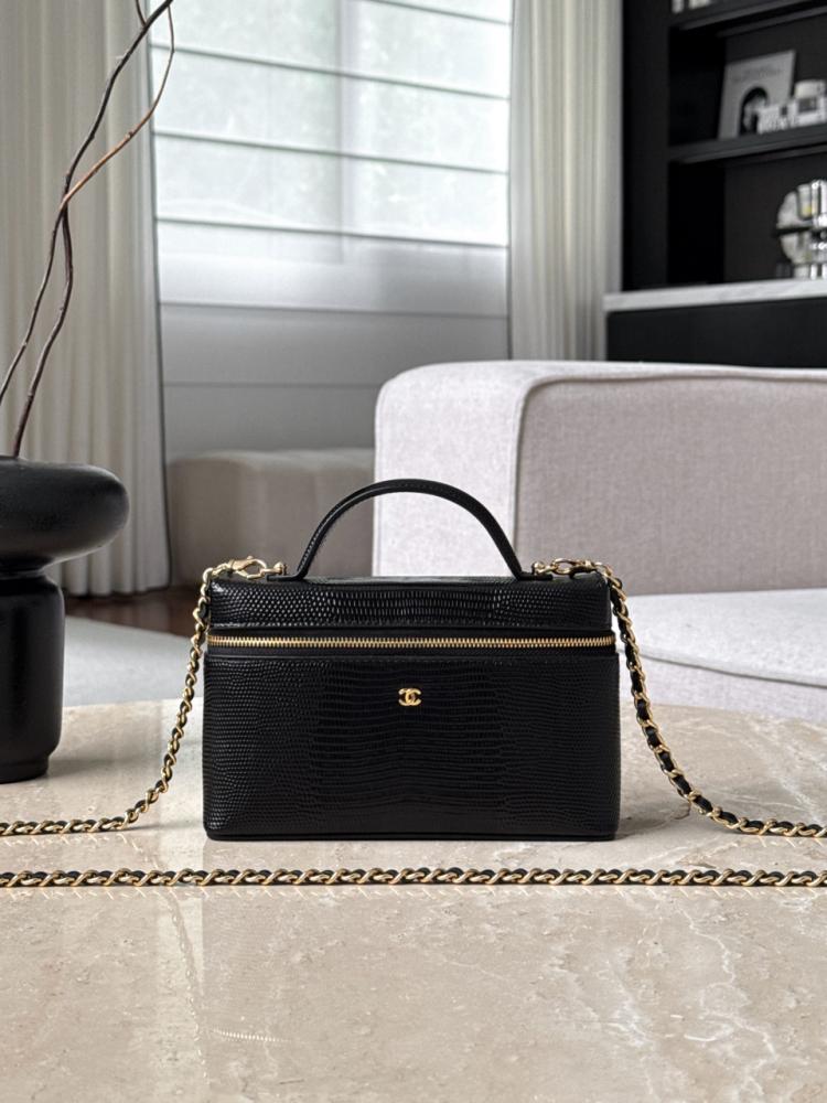 Chanel Kertenkele Derisi Zincirli Vanity