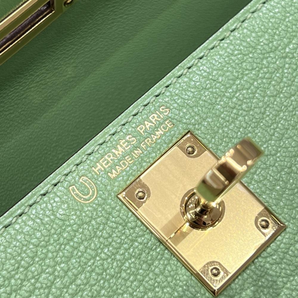 HERMES KELLY 20 MINI SELLIER ANEMONE EPSOM GOLD HARDWARE