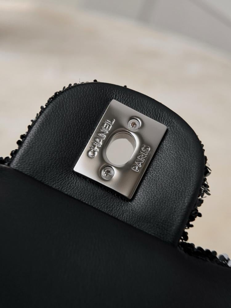 Chanel CF20 Evening Bag — Black Sequin