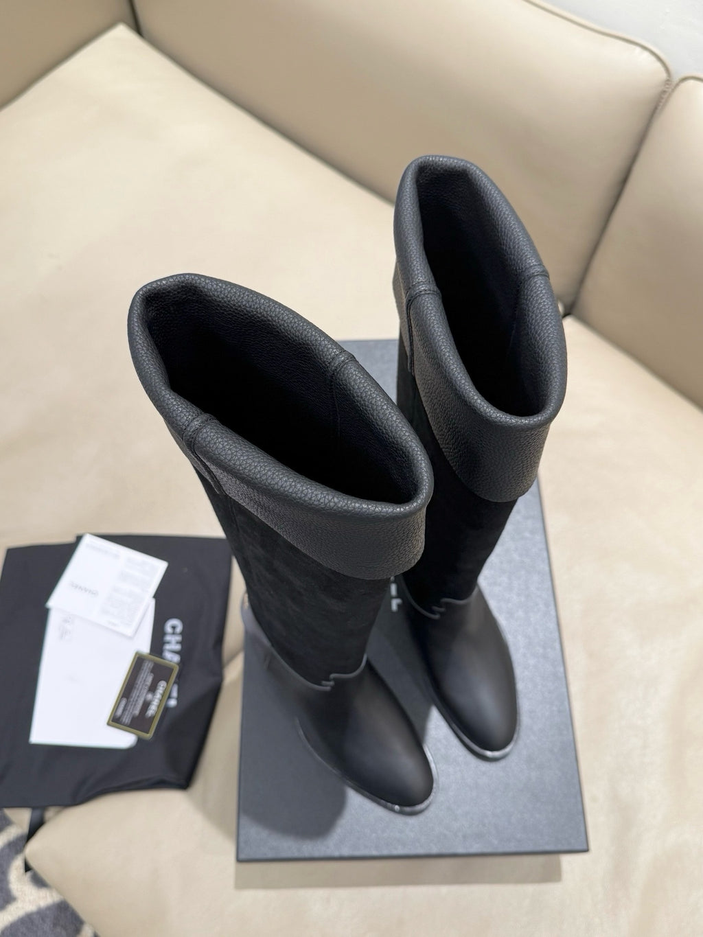 Chanel 2025/26 Süet Ve Dana Derisi Uzun Çizmeler
