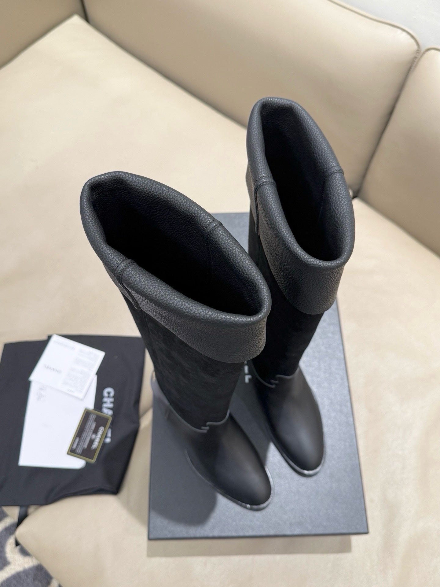 Chanel 2025/26 Suede and Calfskin Tall Boots