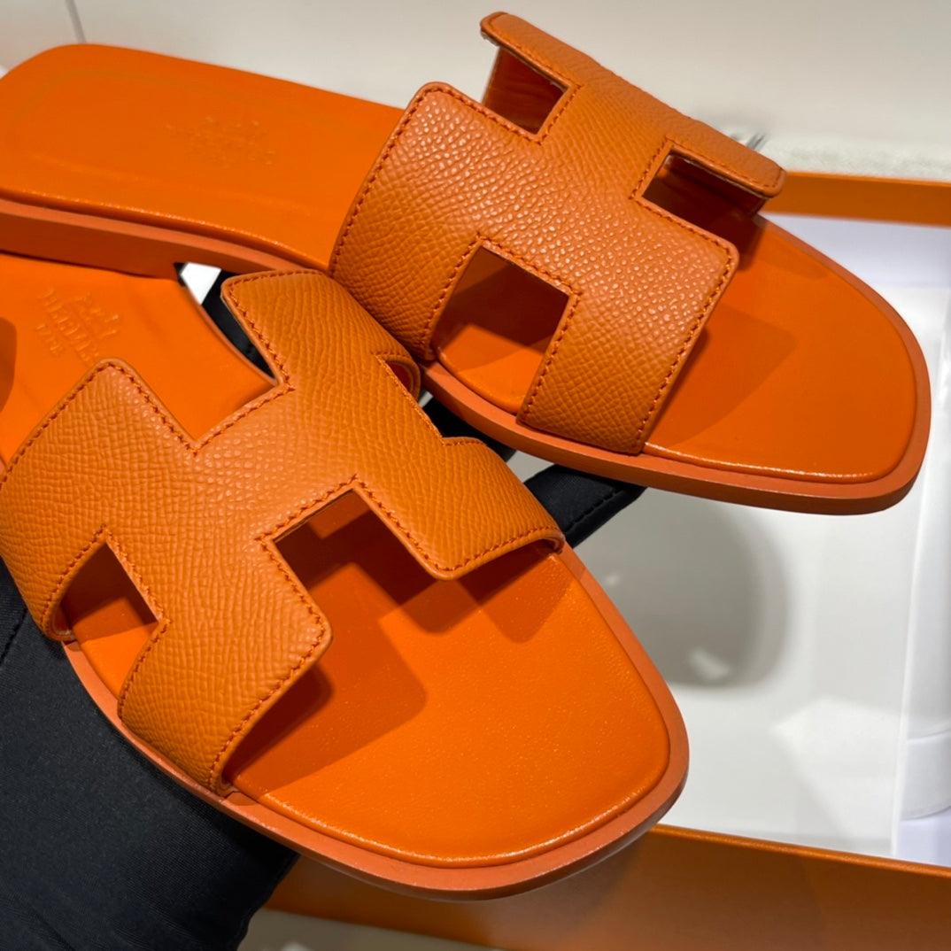 Hermès Oran Sandalet Portakallı Haşhaş - Glimmer of Luxury