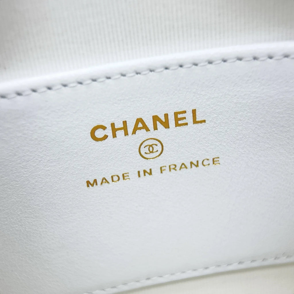 Chanel Mini Timeless Classic Barrel Bag Shiny Caviar Light Gold Hardware