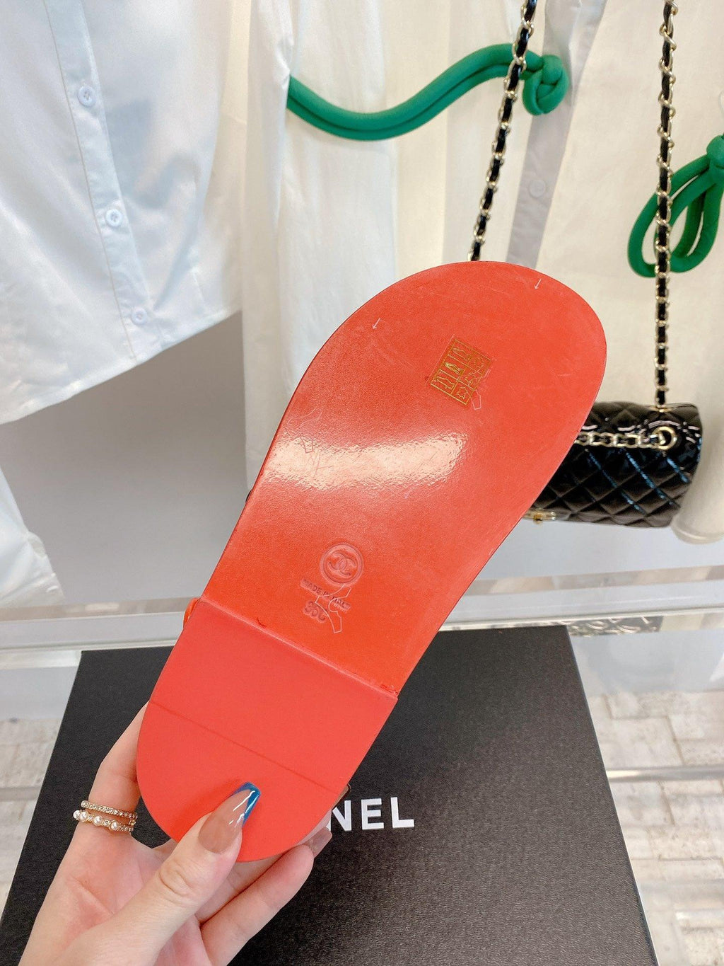 Chanel Çoklu Renk Pembe Örme Kumaş Baba Sandalet - Glimmer of Luxury