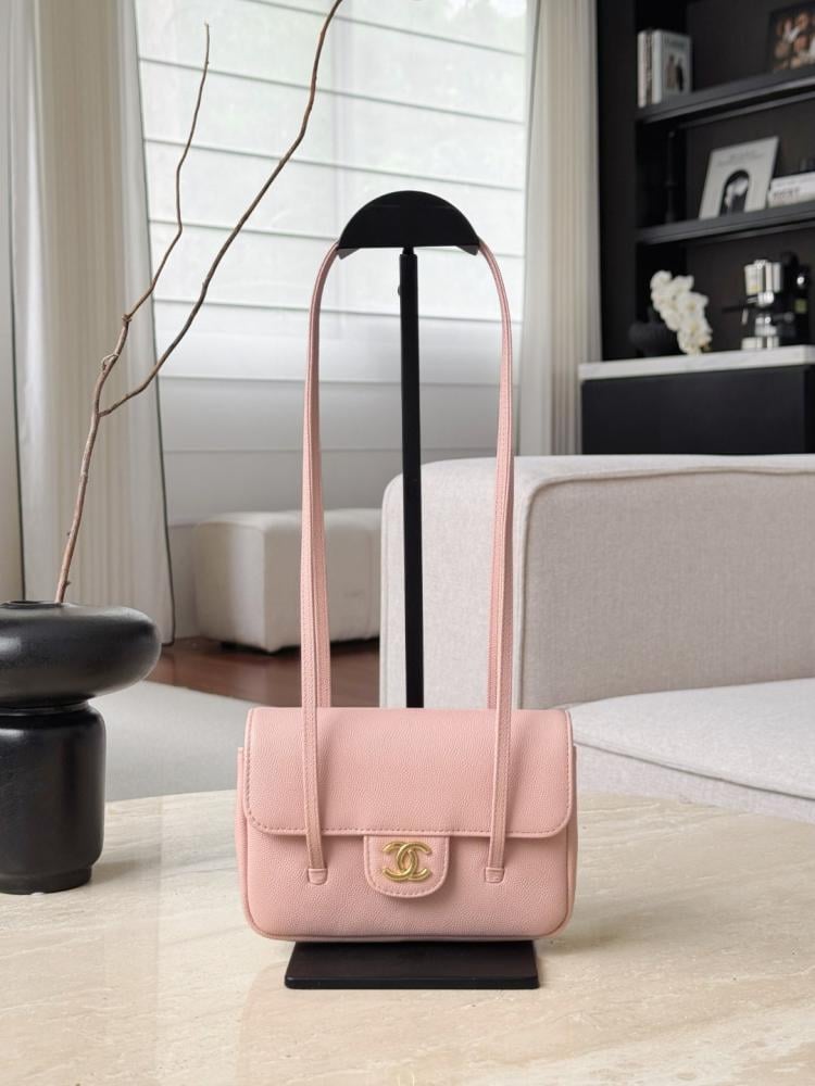 Chanel 26P Mini Shoulder Bag – Pink Grained Calfskin