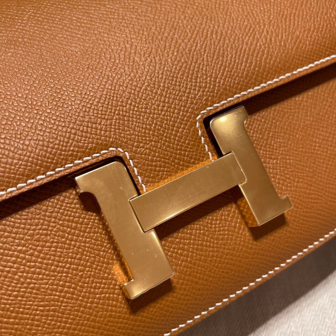 Hermès Constance Elan Gold Epsom Deri Çanta - Glimmer of Luxury