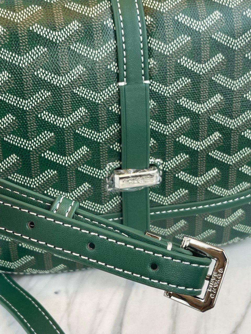 Goyardine Belvedere II PM Messenger Çanta Yeşil - Glimmer of Luxury