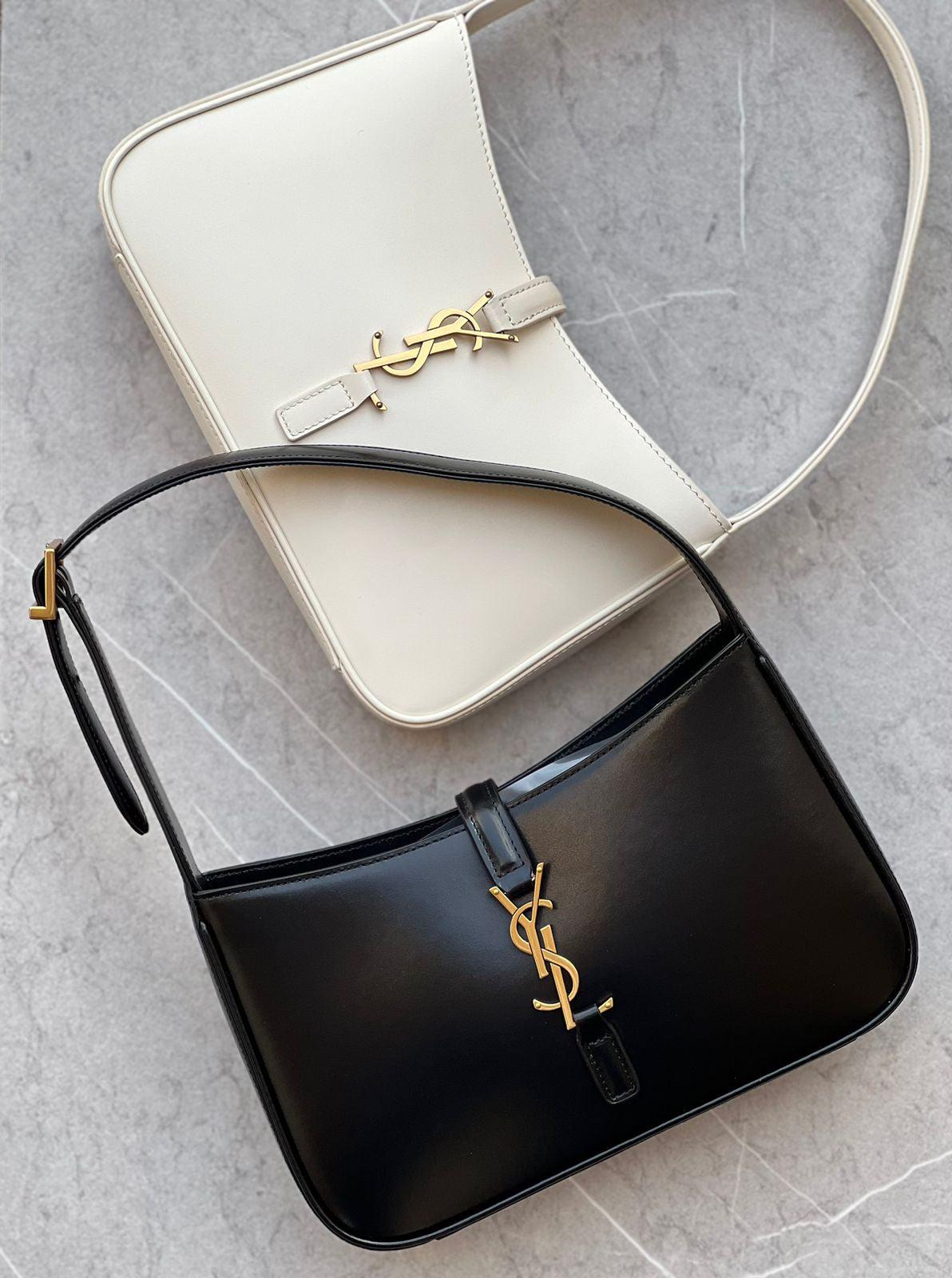YSL Le 5 A Pürüzsüz Deri Hobo Çanta - Glimmer of Luxury