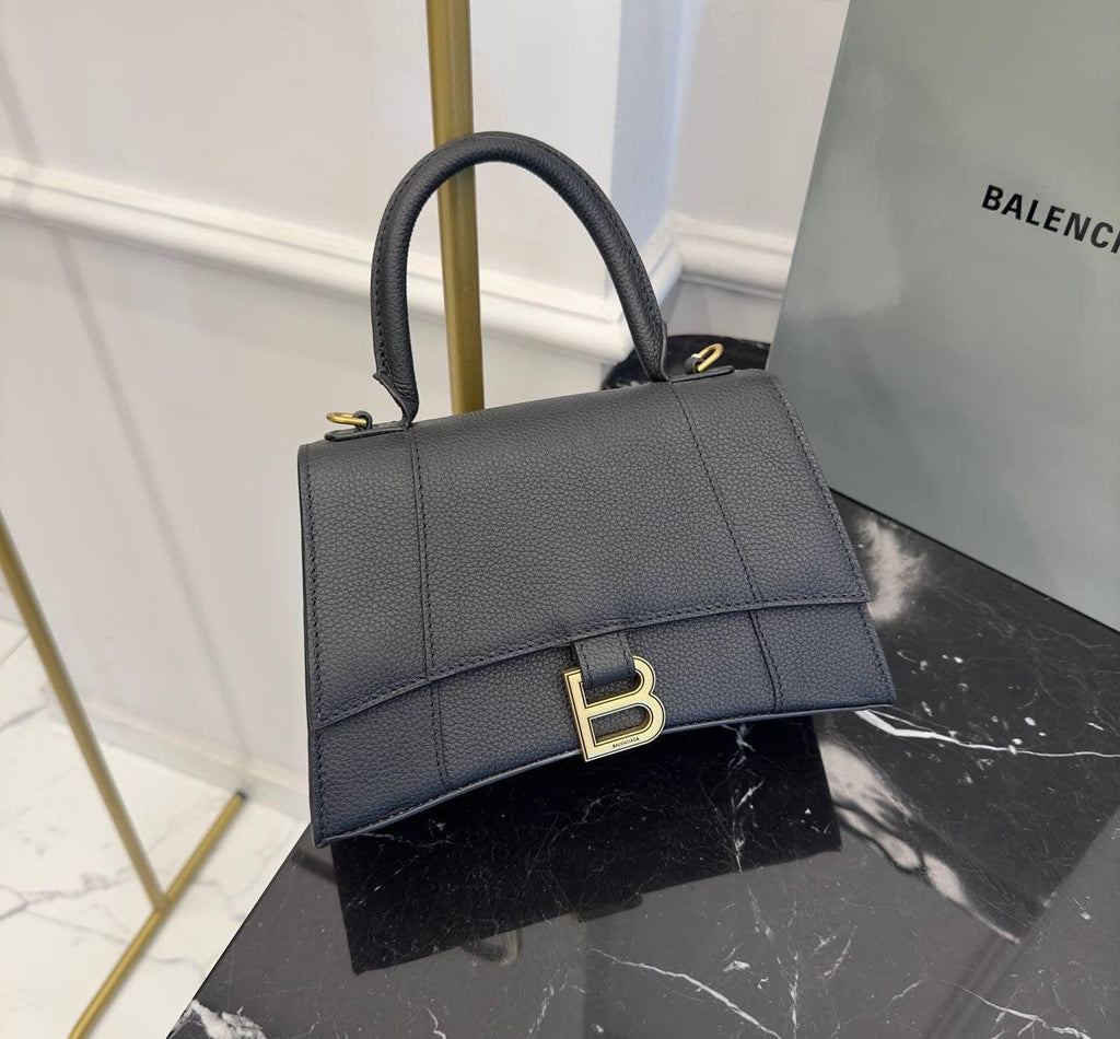 Balenciaga Hourglass Siyah Kadın Deri Çantası - Glimmer of Luxury