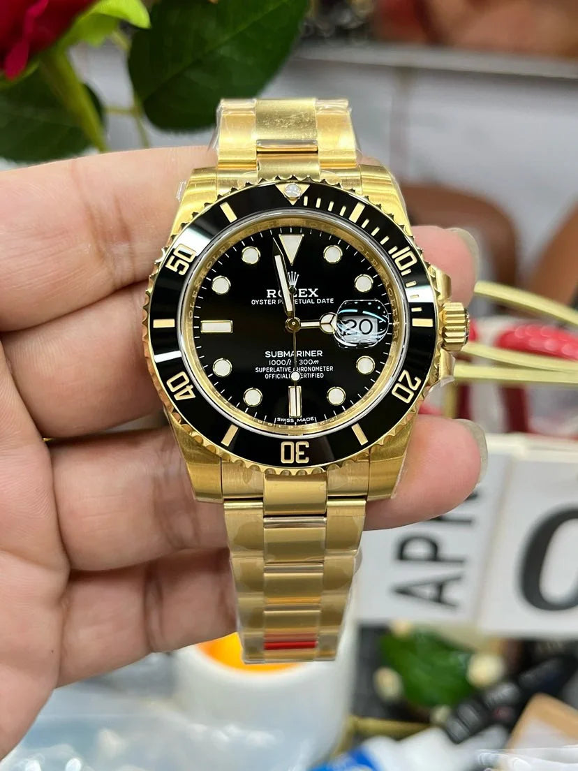 Rolex Submariner Altın Siyah Saat - Glimmer of Luxury