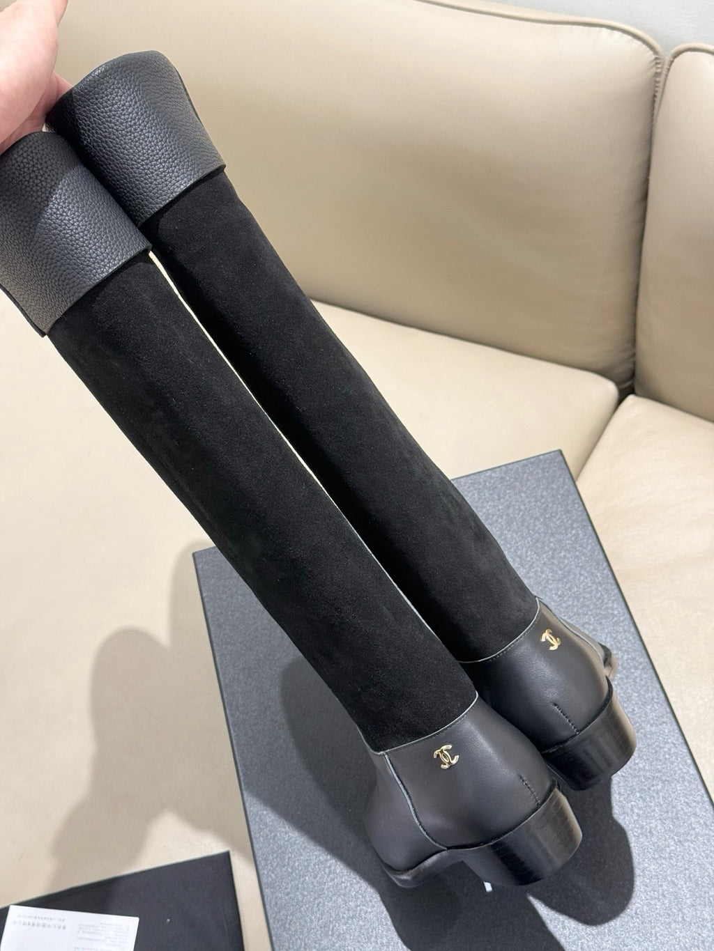 Chanel 2025/26 Süet Ve Dana Derisi Uzun Çizmeler