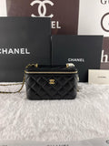 Siyah Kuzu Derisi Küçük Vanity AGHW - Glimmer of Luxury