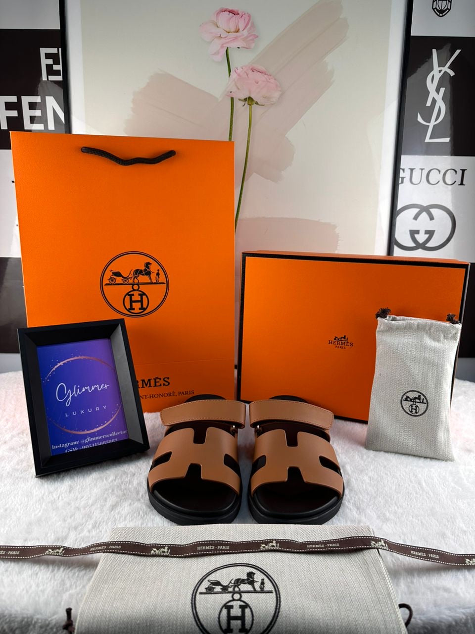 Hermès Chypre Sandalet - Doğal - Glimmer of Luxury