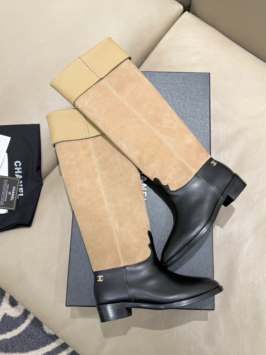 Chanel 2025/26 Suede and Calfskin Tall Boots