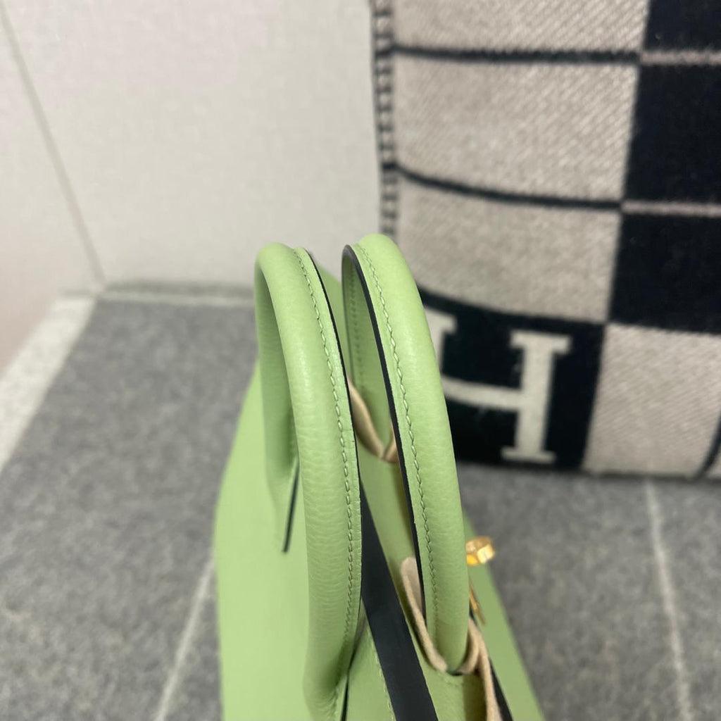 Hermès Birkin 25 Evercolor Deri Yeşil Kriket Altın Donanımlı (GHW) - Glimmer of Luxury