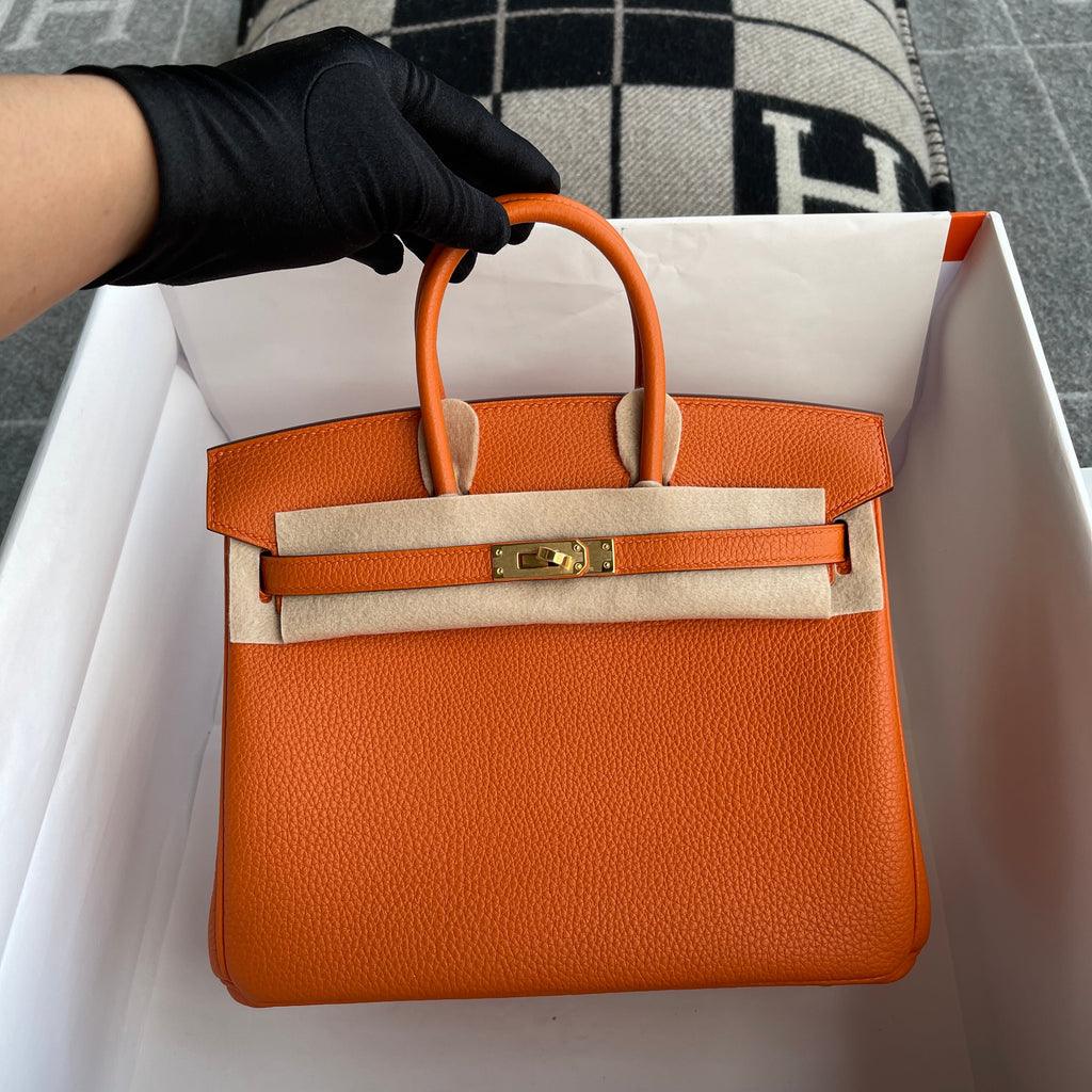 Hermès Birkin 25 Togo Deri Turuncu Altın Donanımlı (GHW) - Glimmer of Luxury