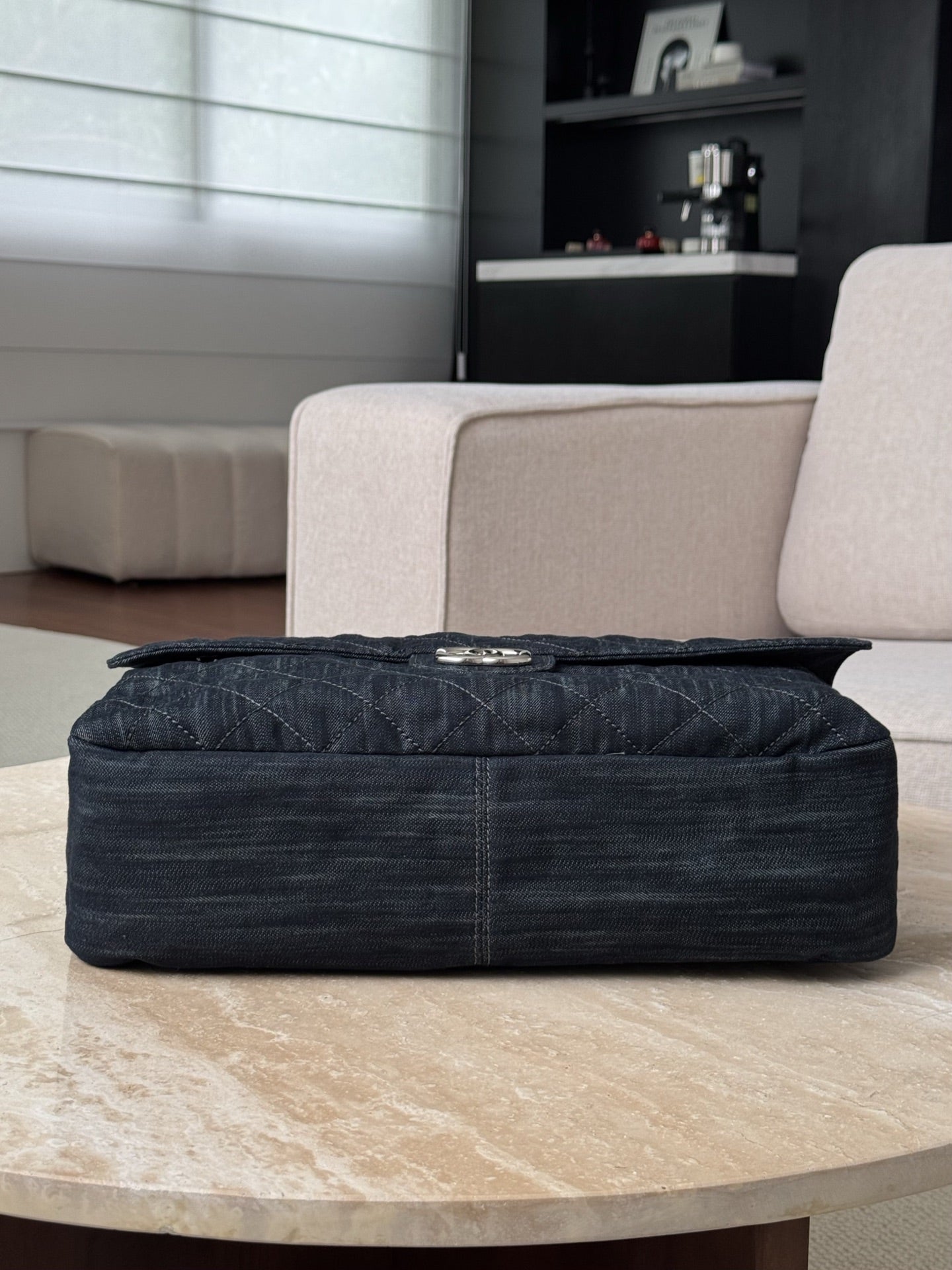 Chanel Denim Jumbo Messenger Bag