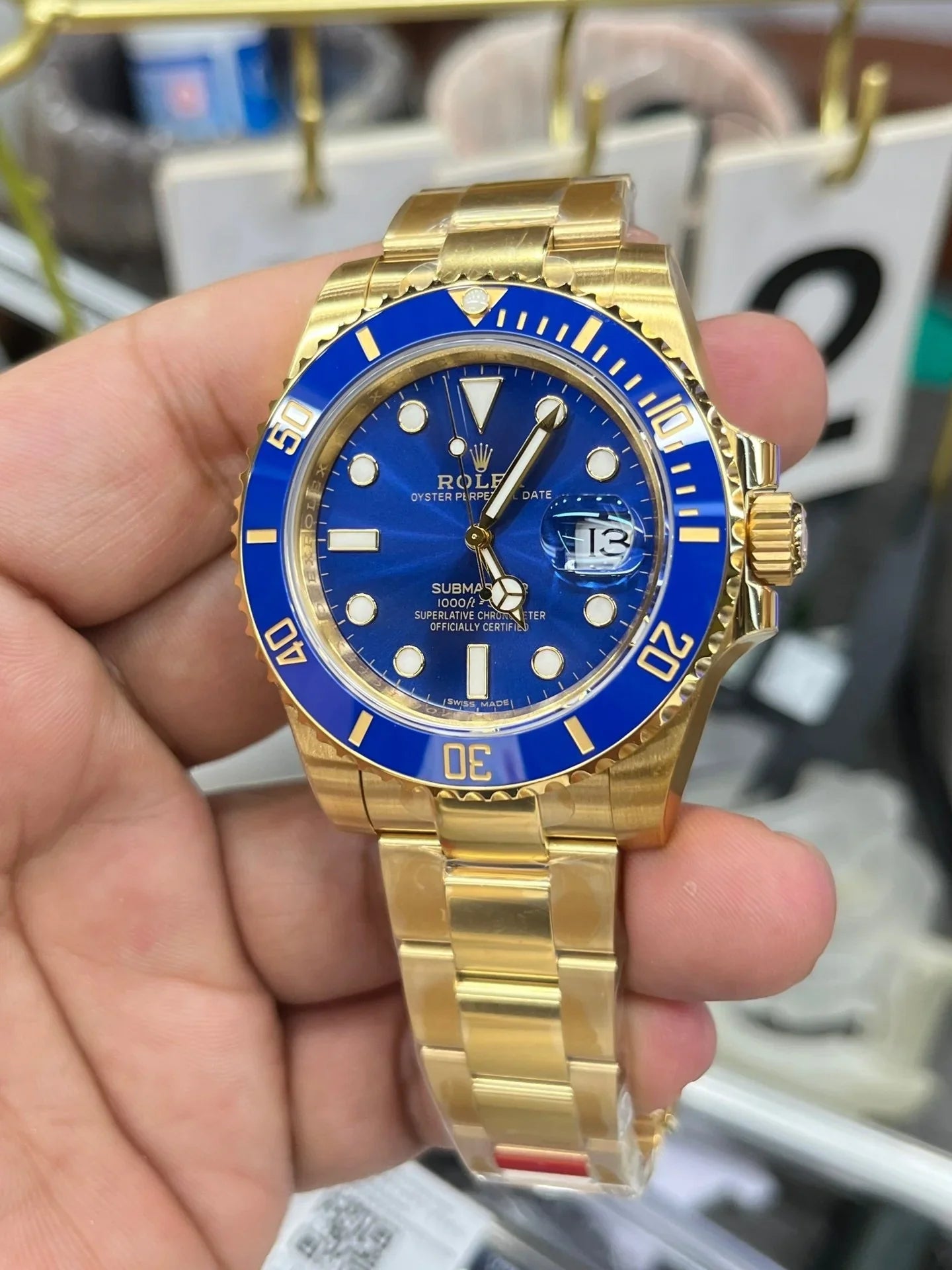Rolex Submariner Altın Mavi Saat - Glimmer of Luxury