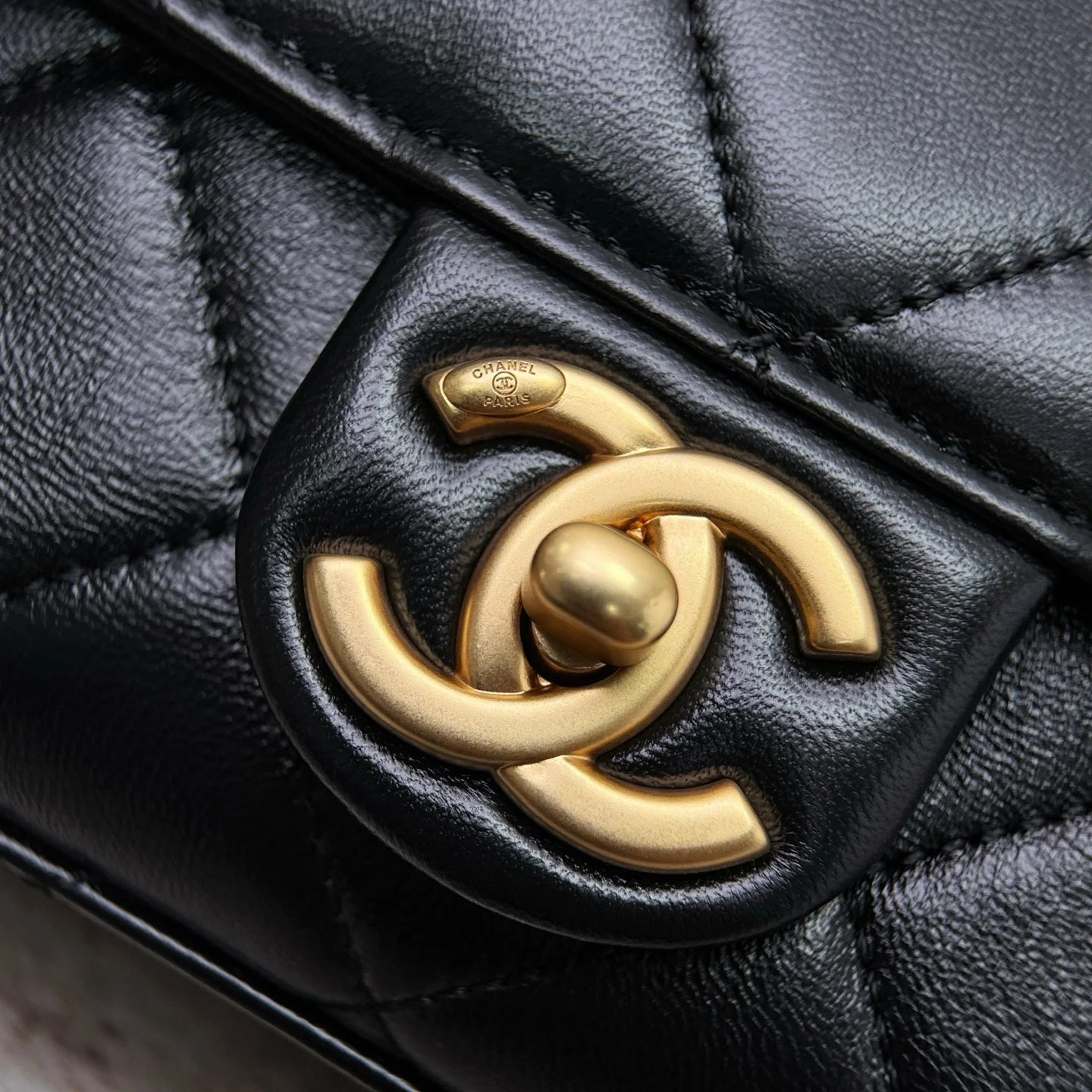 Erken İlkbahar Öğle Yemeği Kutusu Çantası Siyah Altın Donanım - Glimmer of Luxury