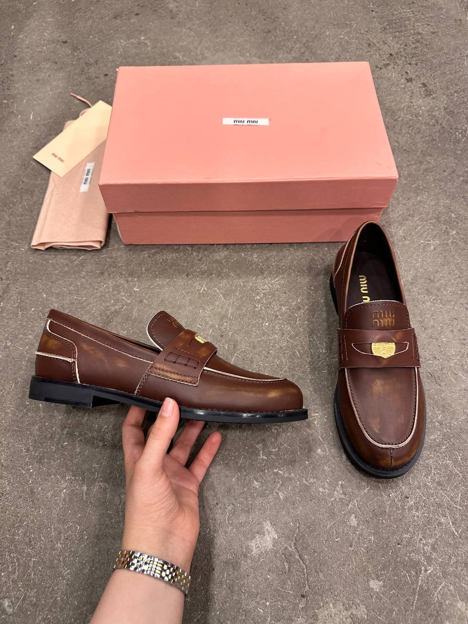 Miu Miu Kuruşluk Mokasen - Glimmer of Luxury