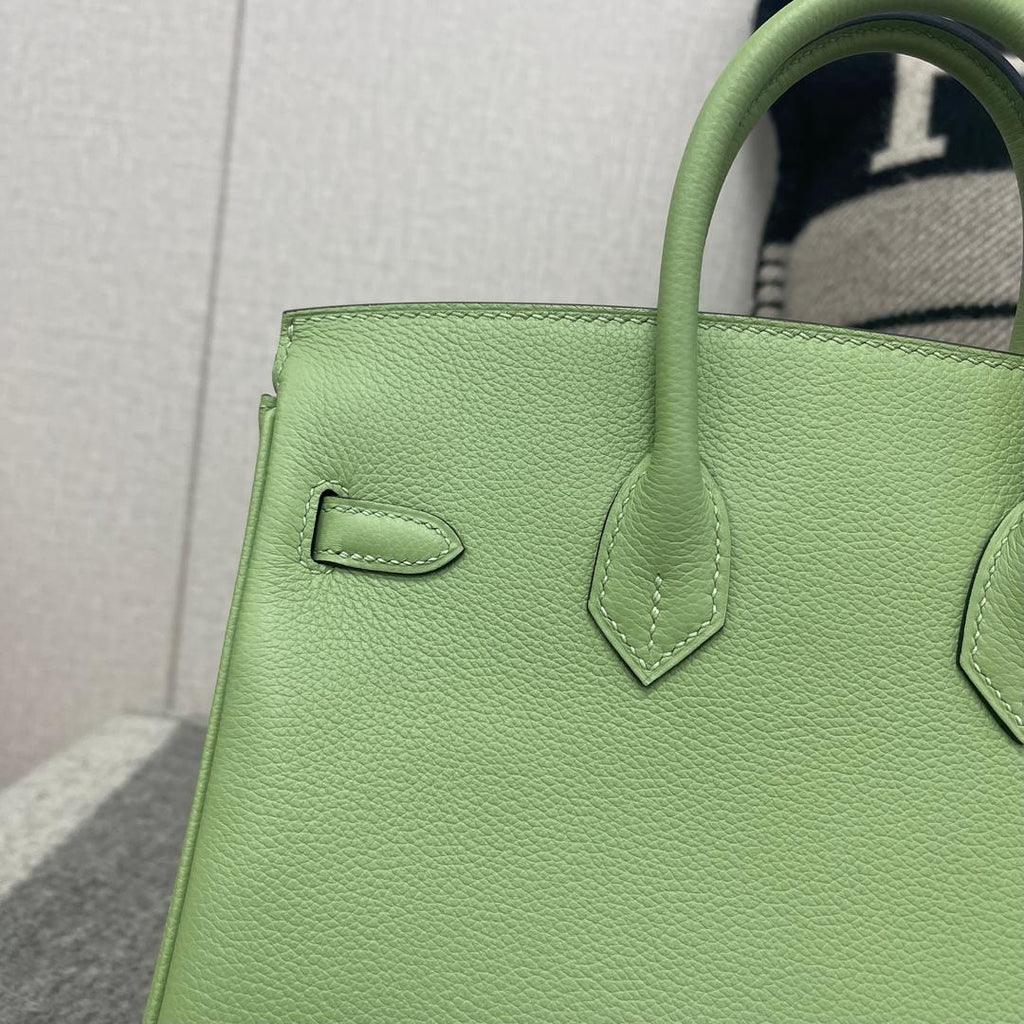 Hermès Birkin 25 Evercolor Deri Yeşil Kriket Altın Donanımlı (GHW) - Glimmer of Luxury