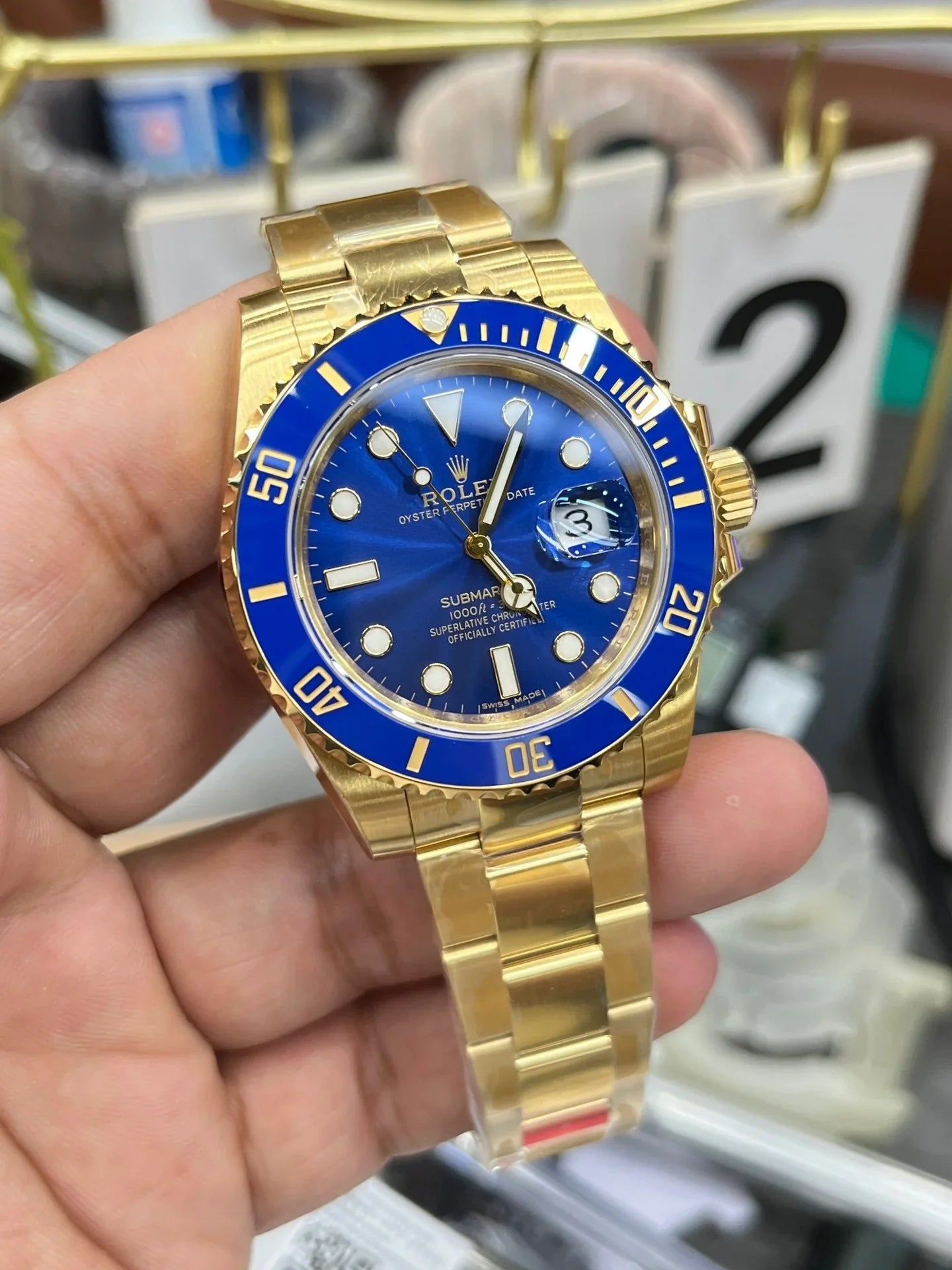 Rolex Submariner Altın Mavi Saat - Glimmer of Luxury