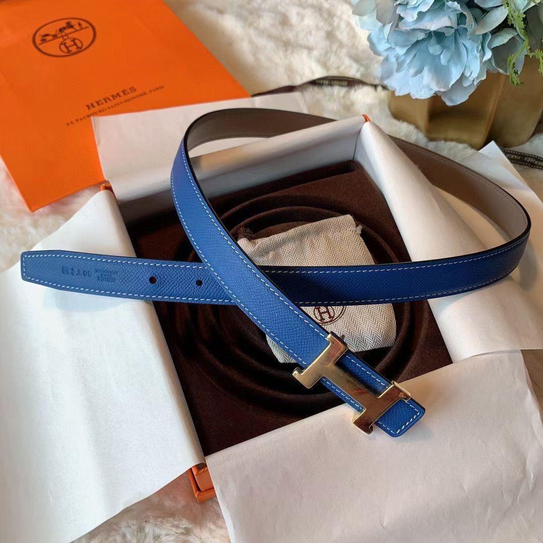 Hermes Çift Taraflı H Logolu İnce Kemer - Glimmer of Luxury