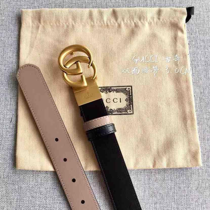 Gucci GG Marmont Çift Taraflı İnce Kemer - Glimmer of Luxury