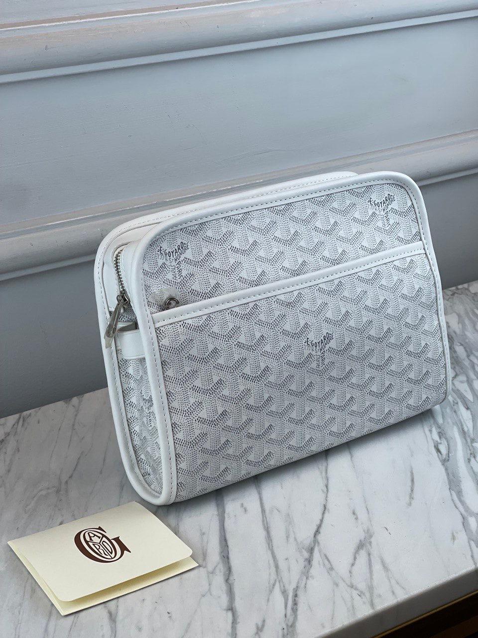 Goyard Jouvence GM Makyaj Çantası Beyaz - Glimmer of Luxury
