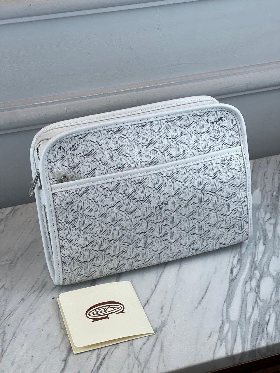 Goyard Jouvence GM Makyaj Çantası Beyaz - Glimmer of Luxury