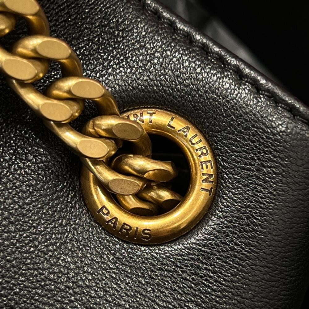 Saint Laurent Joe Quilted Logo Record Backpack Black