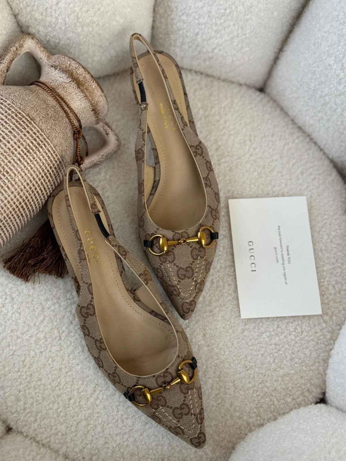Gucci Kadın Horsebit Slingback Bale Ayakkabısı - Glimmer of Luxury