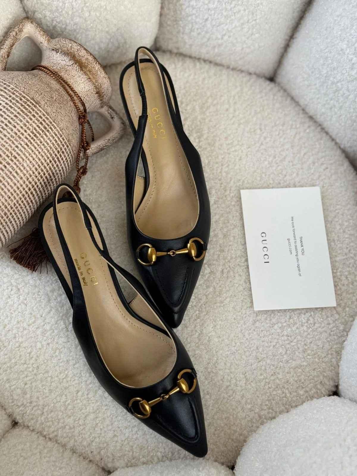 Gucci Kadın Horsebit Slingback Bale Ayakkabısı - Glimmer of Luxury