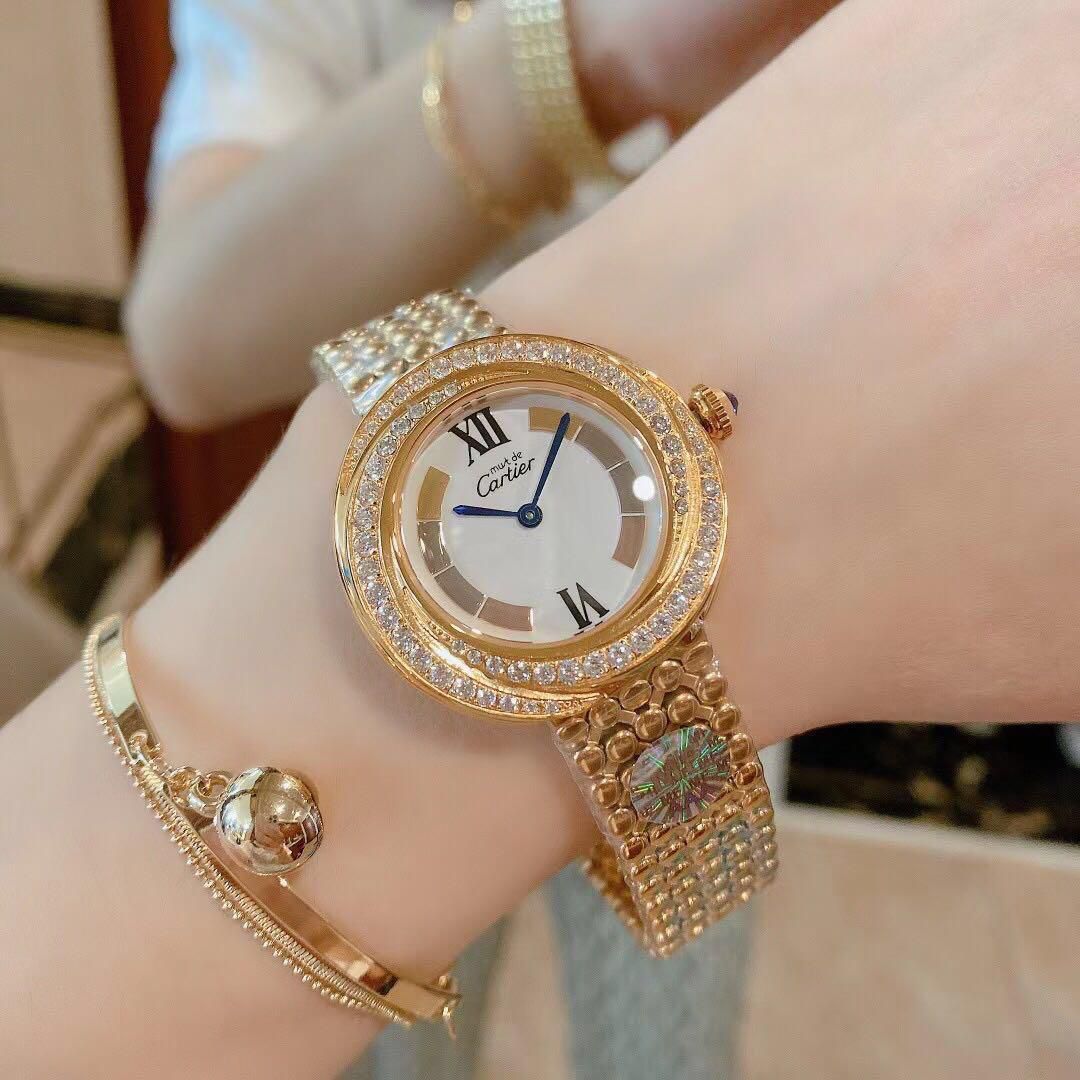 Cartier Trinity Elmas Çerçeveli Saat