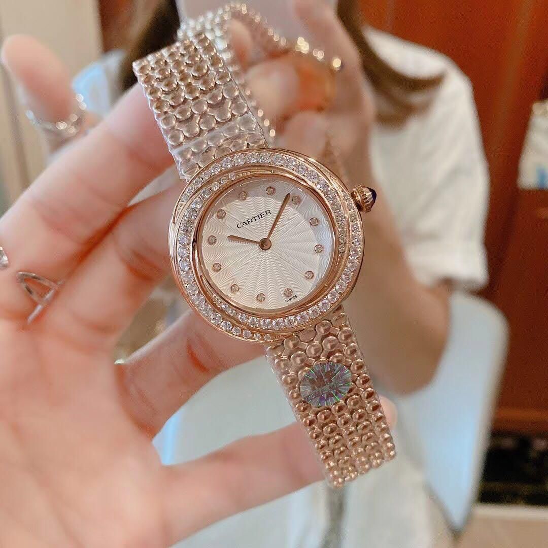 Cartier Trinity Diamond Bezel Watch