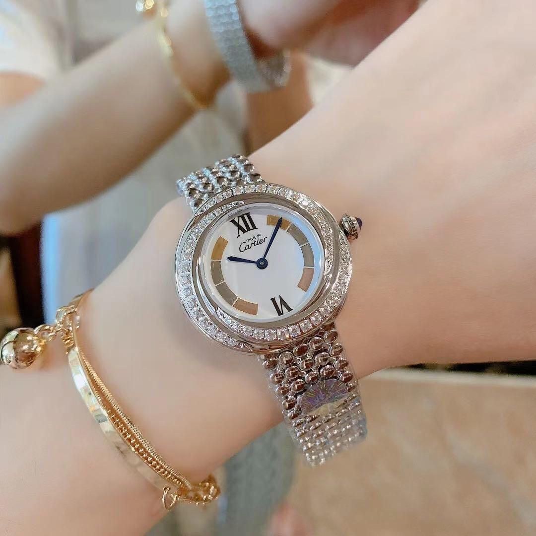 Cartier Trinity Elmas Çerçeveli Saat
