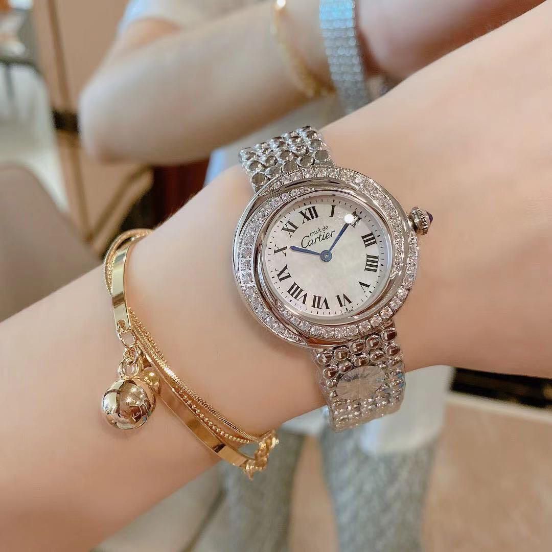 Cartier Trinity Elmas Çerçeveli Saat