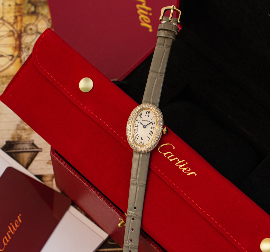 Cartier Baignoire Deri Kayış Saat