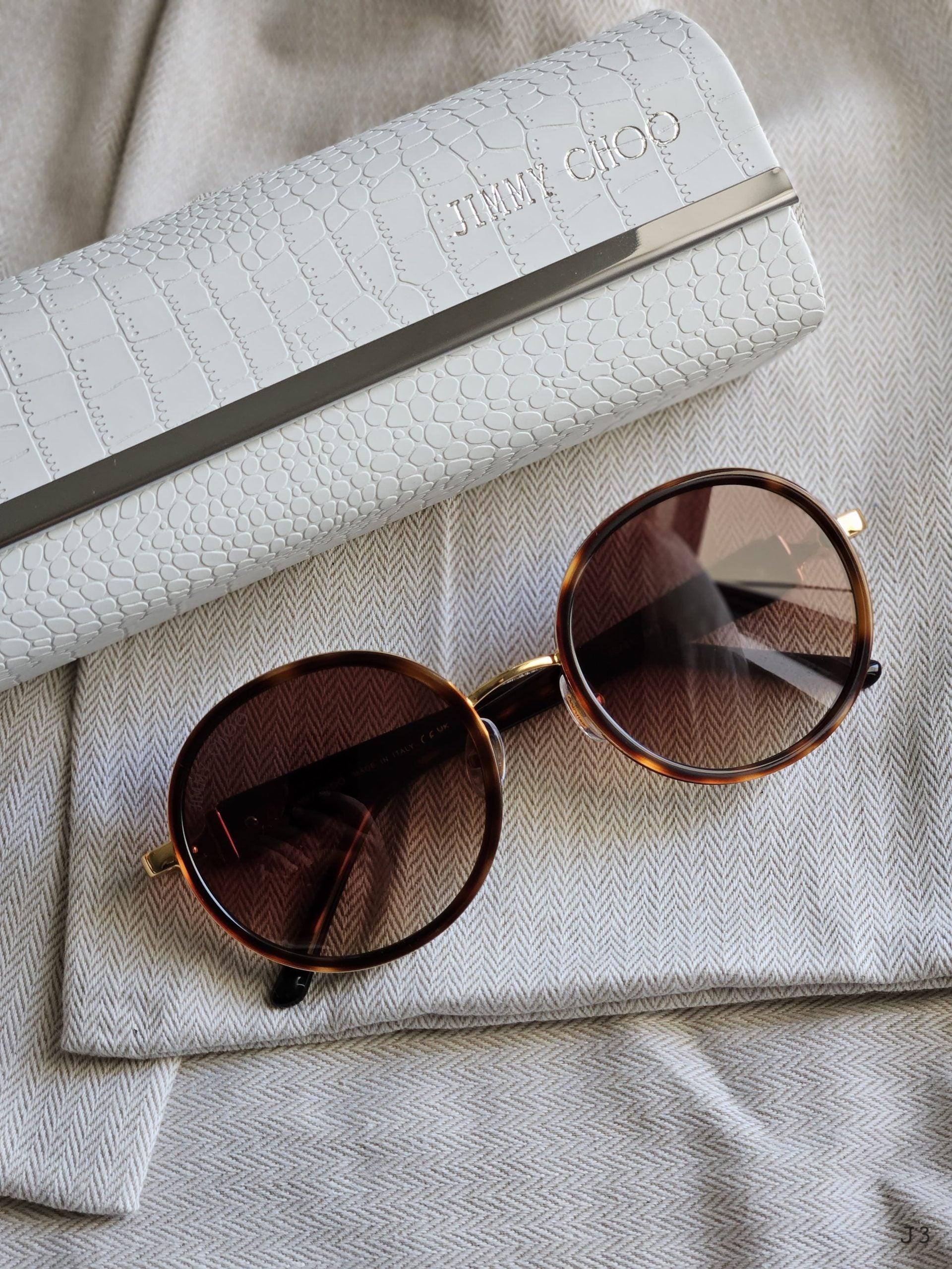 Jimmy Choo Andie/S Büyük Boy Yuvarlak Güneş Gözlüğü - Glimmer of Luxury