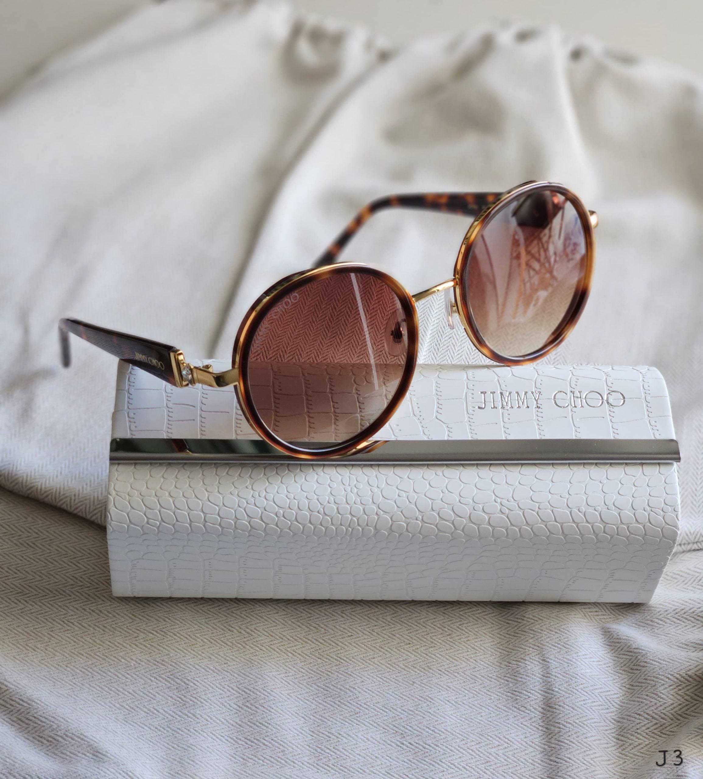 Jimmy Choo Andie/S Büyük Boy Yuvarlak Güneş Gözlüğü - Glimmer of Luxury