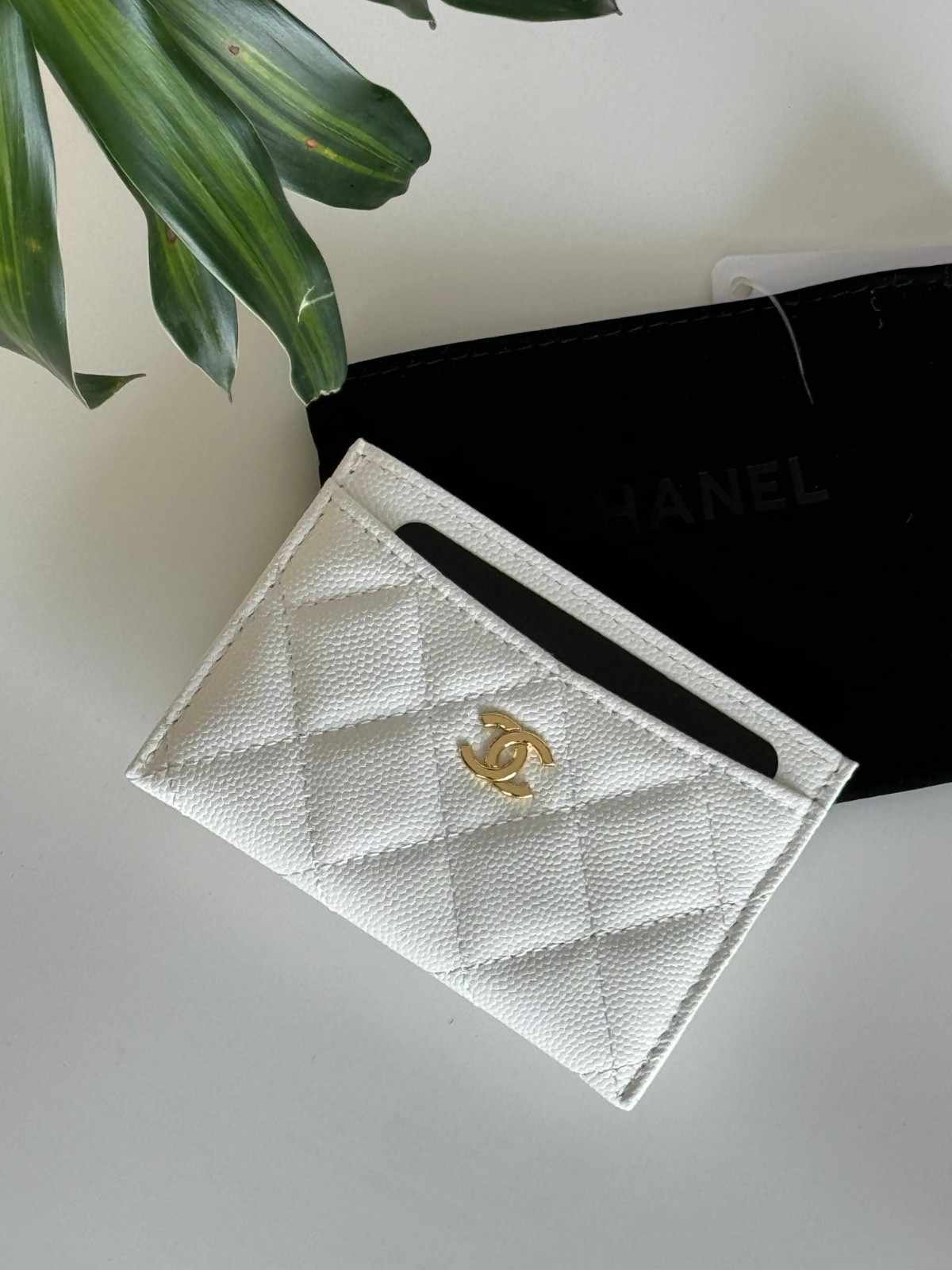 Chanel 19 Card Wallet with CC Logo and Lock