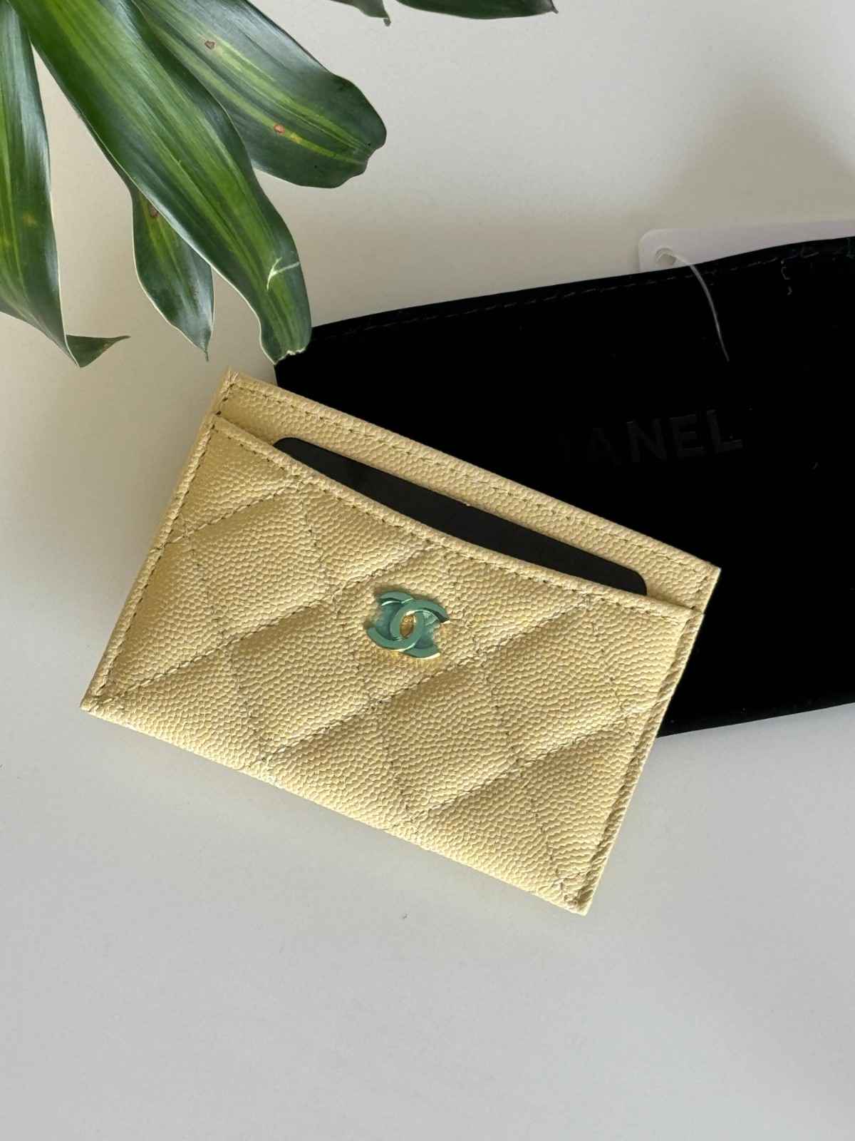 Chanel 19 Card Wallet with CC Logo and Lock